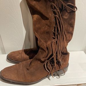 Vintage Coach Suede Fringe Boots